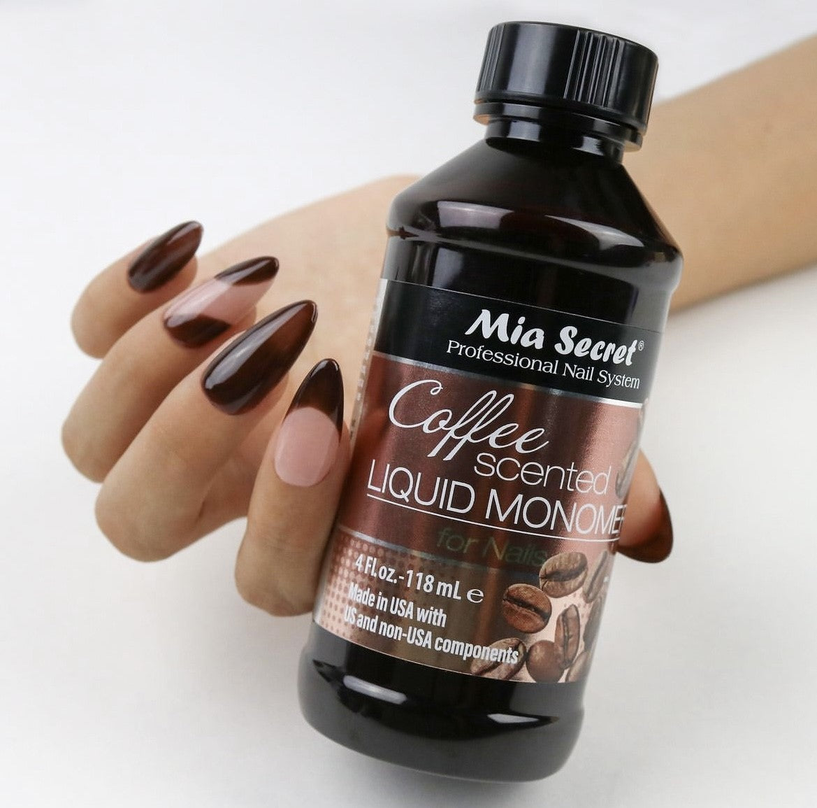 MIA SECRET Coffee Scented Nail Monomer Liquid for Acrylic Nails - Perfect for Salon & DIY Manicures at Home