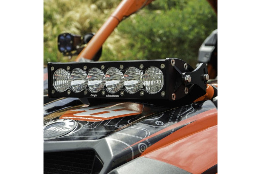 Ford Bronco Baja Designs OnX6+ LED 10 Inch Shock Mount Light Bar Kit - Amber Off-Road Lighting for Can-Am Maverick X3 - Perfect for Night Trail Riding & Off-Road Adventures
