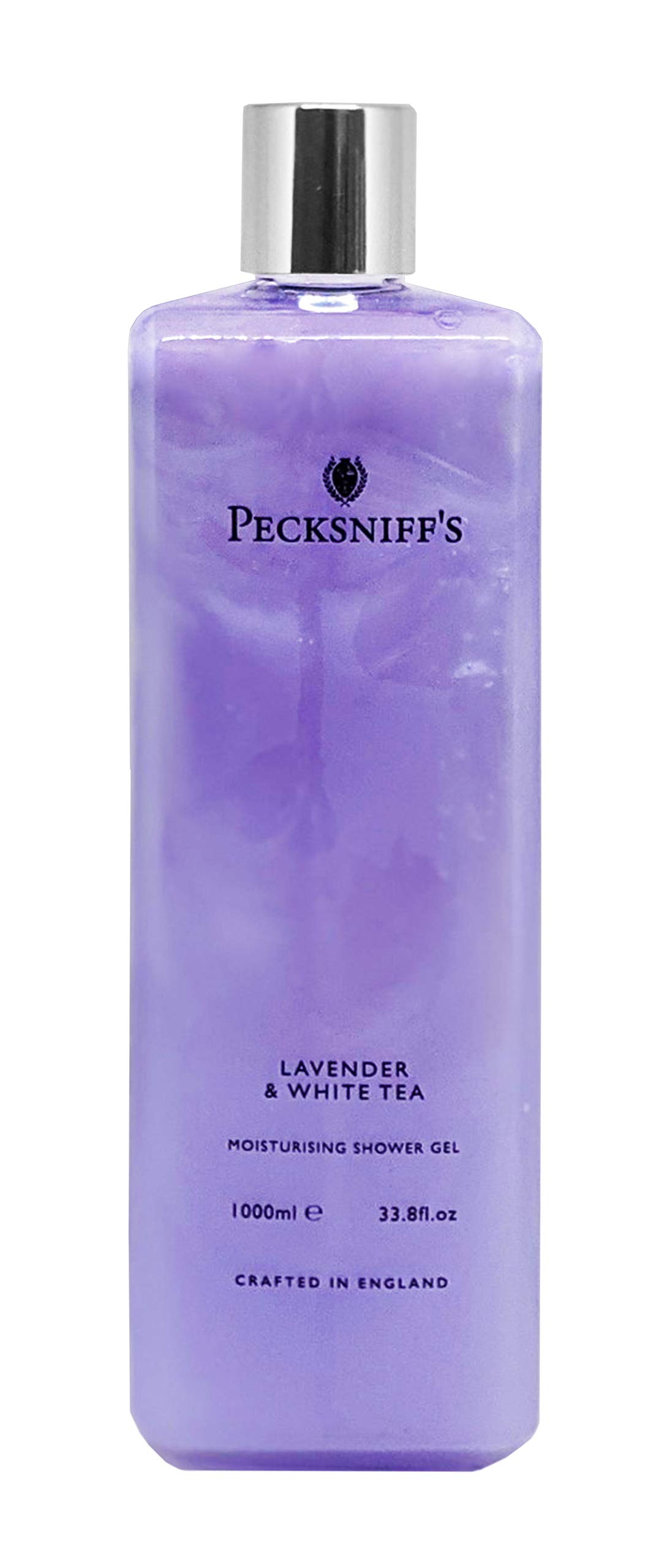 Pecksniff's Lavender & White Tea Body Wash - 33.8oz Moisturizing Shower Gel for Sensitive Skin | All Natural, Cruelty Free, Vitamin B Enriched | Gentle Hydrating Cleanser for Daily Use & Spa Relaxation