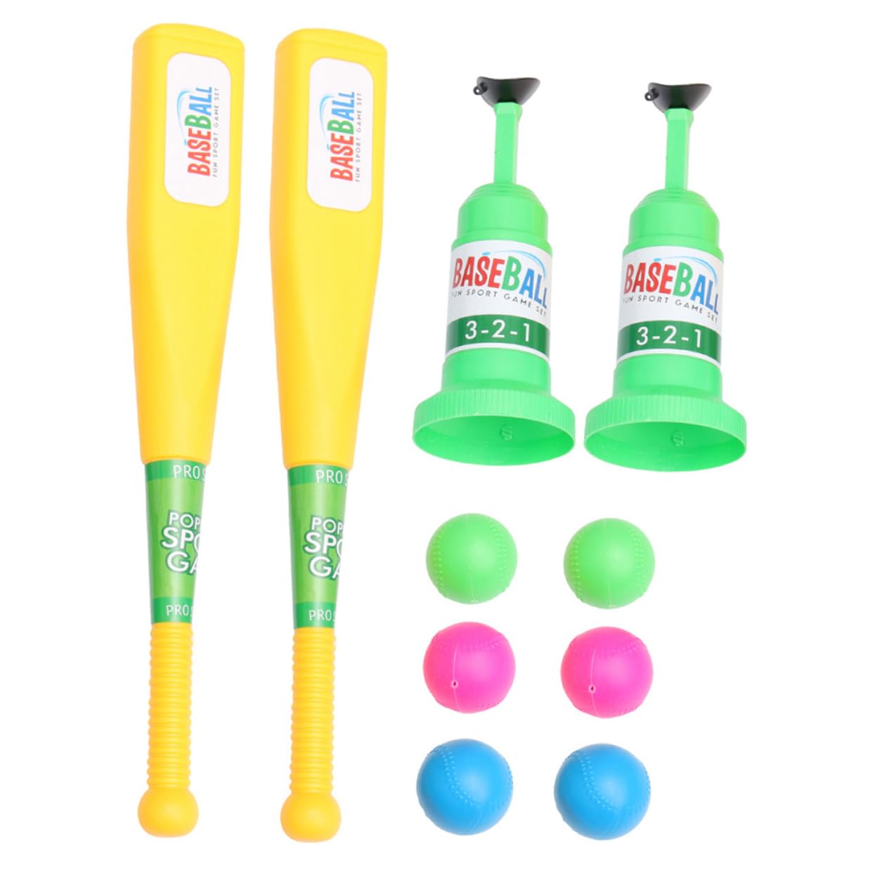 Kids Foam Baseball Bat Set - Plastic Ball & Bat, Pitching Machine Toy for Outdoor Play, Baseball Tee Game, Tennis Pitching Toy, ABS Exercise Device for Children's Sports Training & Backyard Fun