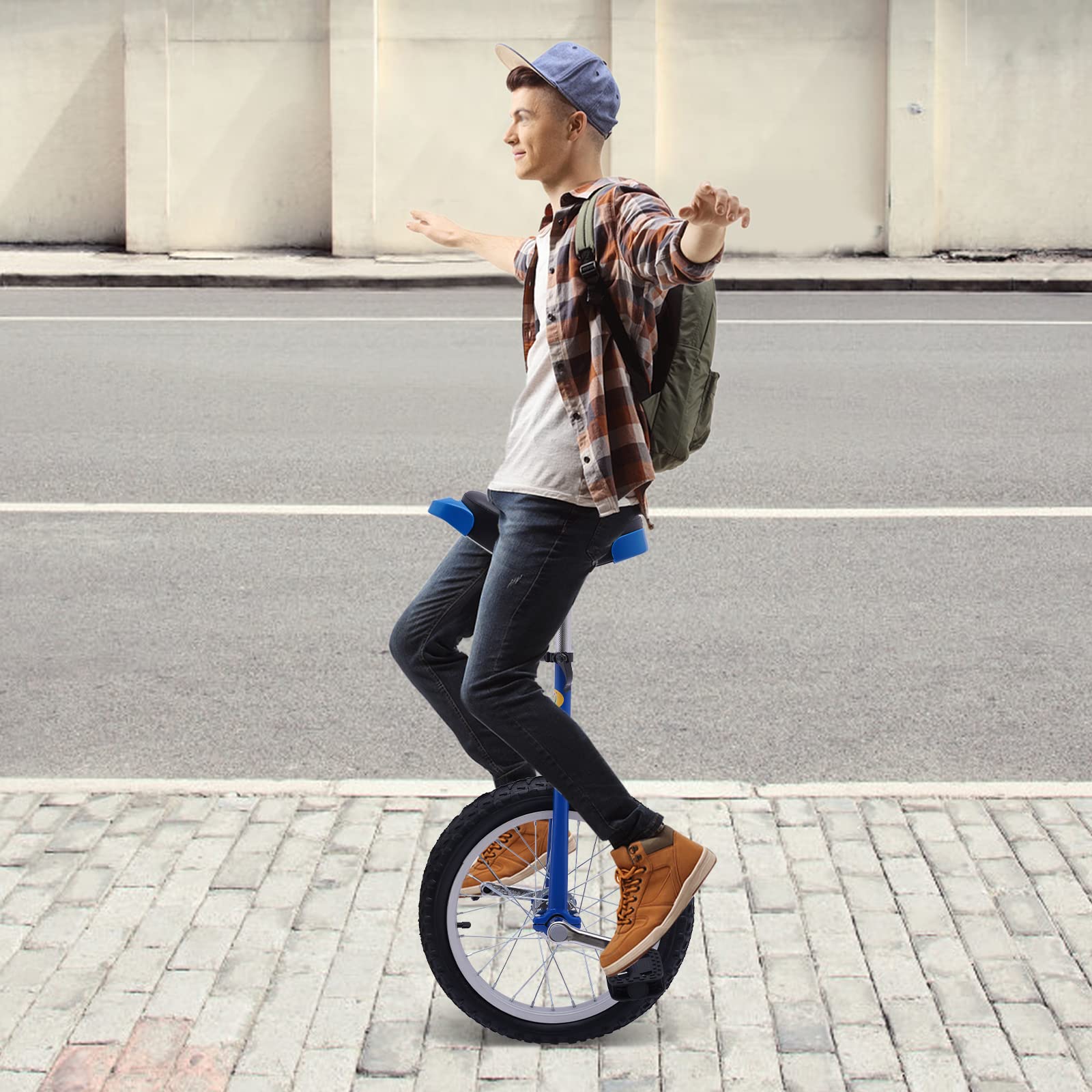 24 Inch Outdoor Unicycle for Adults - Adjustable Seat Exercise Bike for Fitness & Outdoor Sports - Perfect for Commuting, Gym Workouts & Adventure Riding