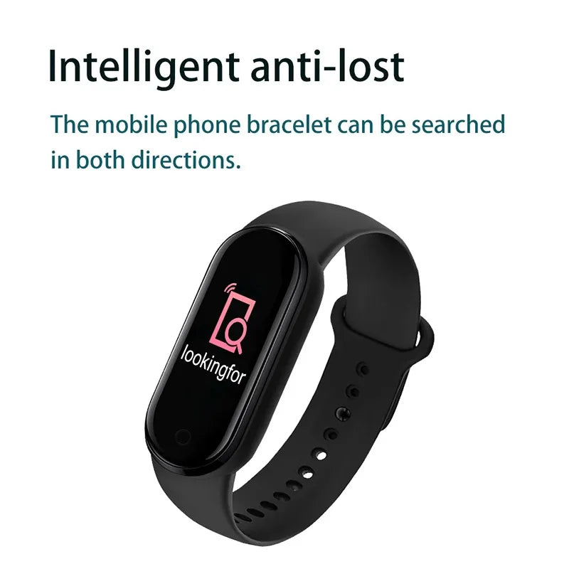 M6 Sport Smartwatch - Fitness Tracker with Heart Rate Monitor, Sleep Tracking, Music Playback & Waterproof Design for Running, Swimming & Outdoor Activities