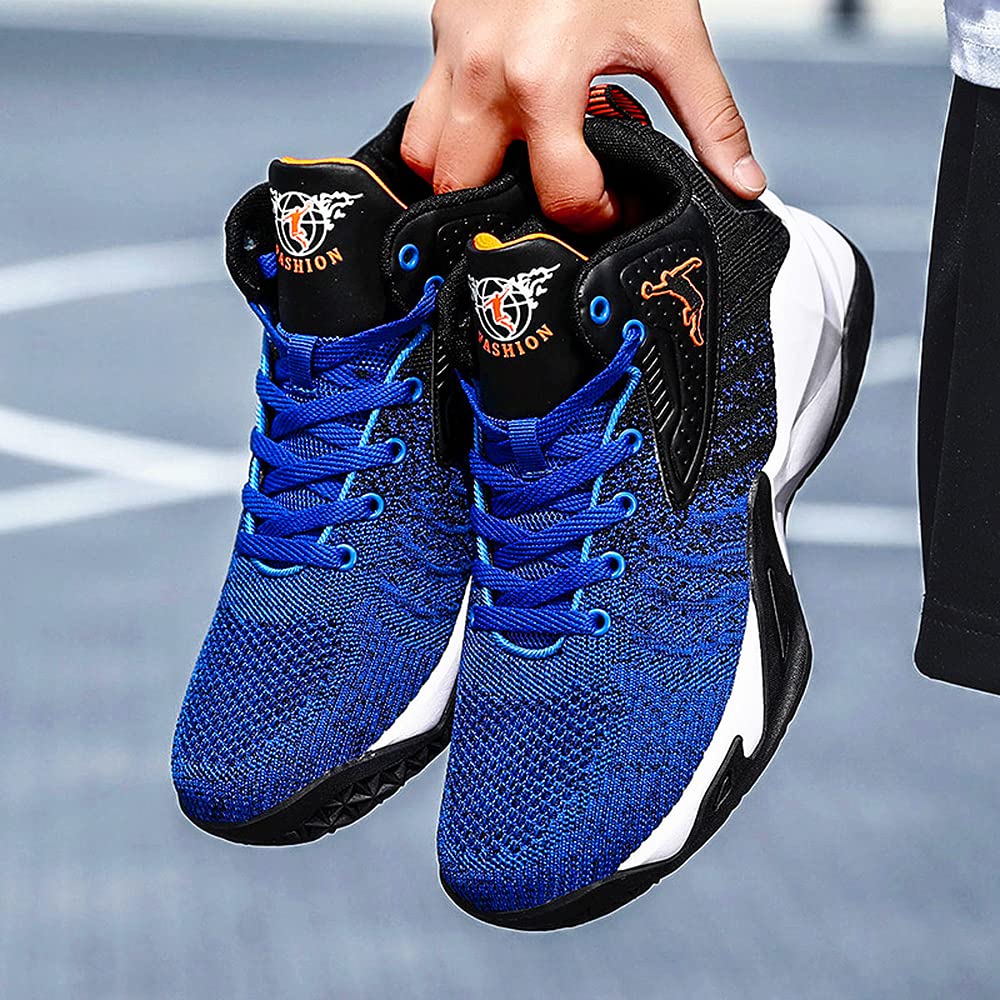 Breathable Mesh Basketball Sneakers for Men - Lightweight Soft Sole Summer Sports Shoes for Outdoor & Indoor Play