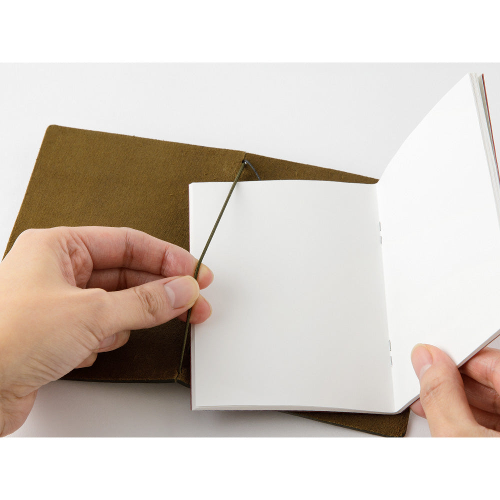 TRAVELER'S COMPANY TRAVELER'S Notebook Starter Kit - Passport Size Olive | Premium Leather Travel Journal for Writing, Sketching & Adventure Planning | Perfect Gift for Travelers & Journal Enthusiasts