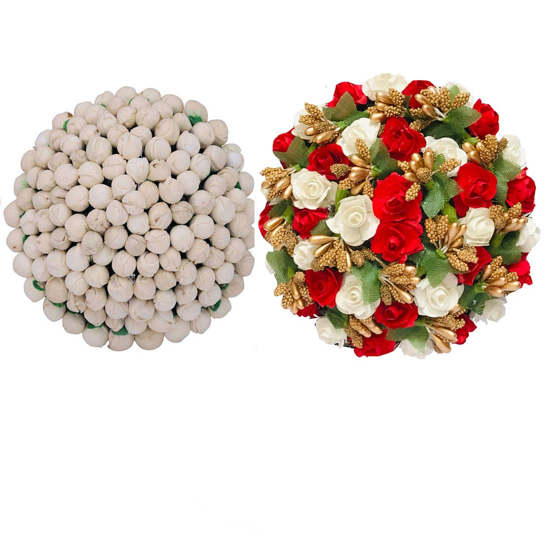 GuruEmbellish Artificial Flower Hair Clips for Women & Girls - 2 Pack Hair Accessories for Weddings, Parties & Everyday Wear