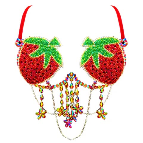 Neva Nude Adjustable Carnival Bras for Raves & Festivals - Handmade in USA - Perfect for EDM Concerts, Music Festivals & Costume Parties