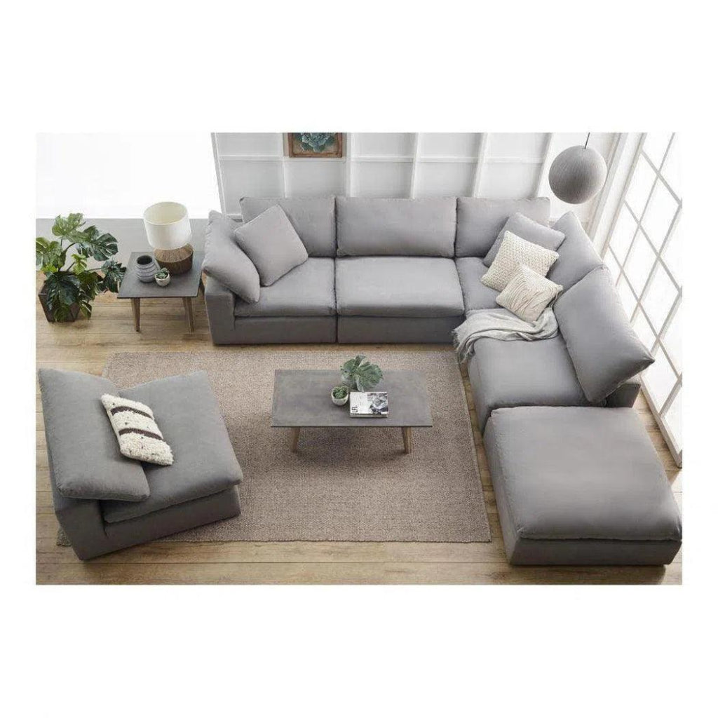 3PC Stain-Resistant Grey Nook Modular Sectional Sofa Set - Modern L-Shaped Couch for Living Room, Lounge & Small Spaces