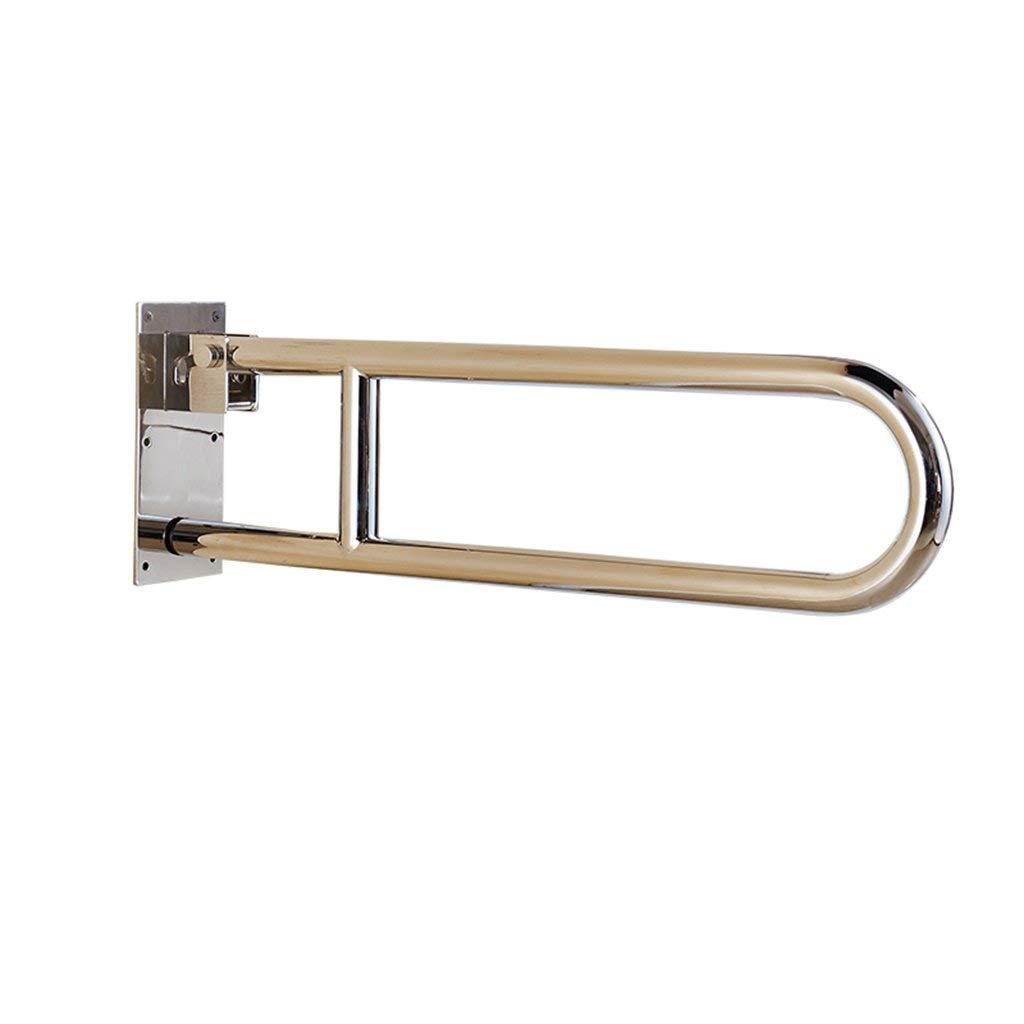 FXLYMR Foldable Stainless Steel Grab Bar - Skid-Resistant Handrail for Elderly & Disabled - ADA Compliant Bathroom Safety Rail (Drops Down & Folds Up) - Ideal for Toilets, Showers & Home Accessibility