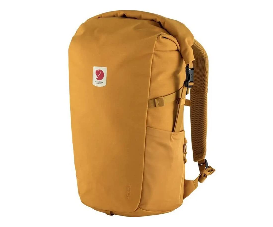 Fjallraven Ulvo Rolltop 30L Backpack - Waterproof Hiking Backpack for Men & Women, Durable Travel Backpack with Roll-Top Closure (Red Gold) - Perfect for Outdoor Adventures, Commuting & Daily Use