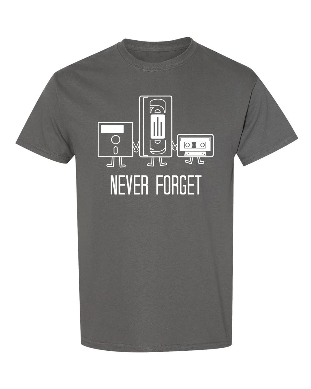 Never Forget Graphic T-Shirt - 100% Cotton Men's Funny Gaming Tee | Comfortable Casual Wear for Gamers, Anime Fans & Pop Culture Enthusiasts