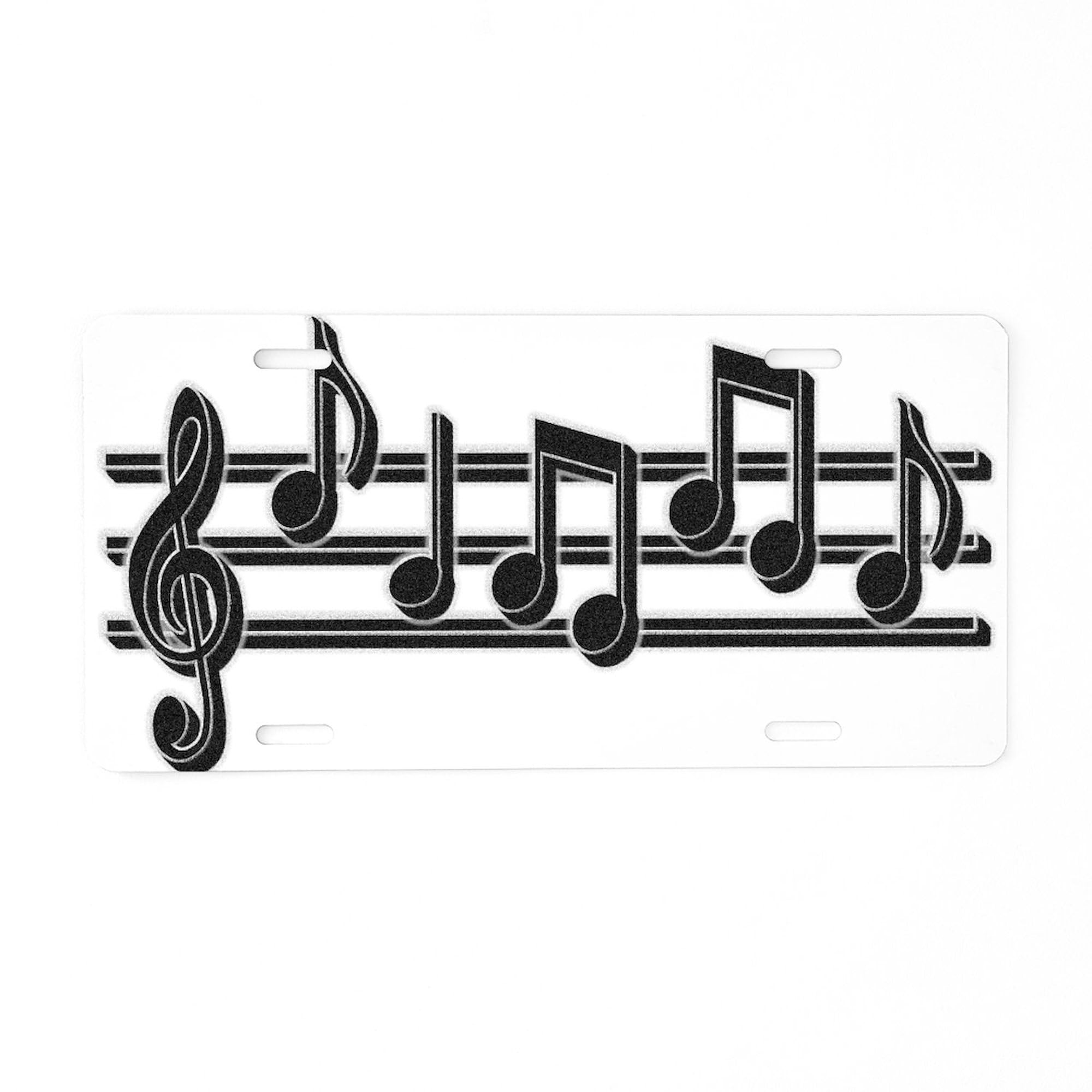 Musical Notes Aluminum License Plate - Custom Front Vanity Tag for Cars & Trucks - Perfect for Music Lovers, Gift Ideas & Vehicle Decoration