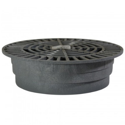 NDS 1060 10 Round Grate Grey - Heavy Duty Drain Cover for Landscaping, Gardens, and Outdoor Use