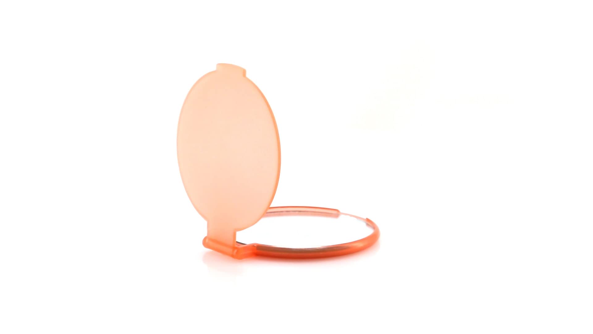 eBuyGB Compact Vanity Handbag Mirrors - Folding Cosmetic Mirror for Makeup & Travel - Portable Toiletry Bag (Orange, 10-Pack) - Perfect for Home, Office & On-the-Go Touch Ups