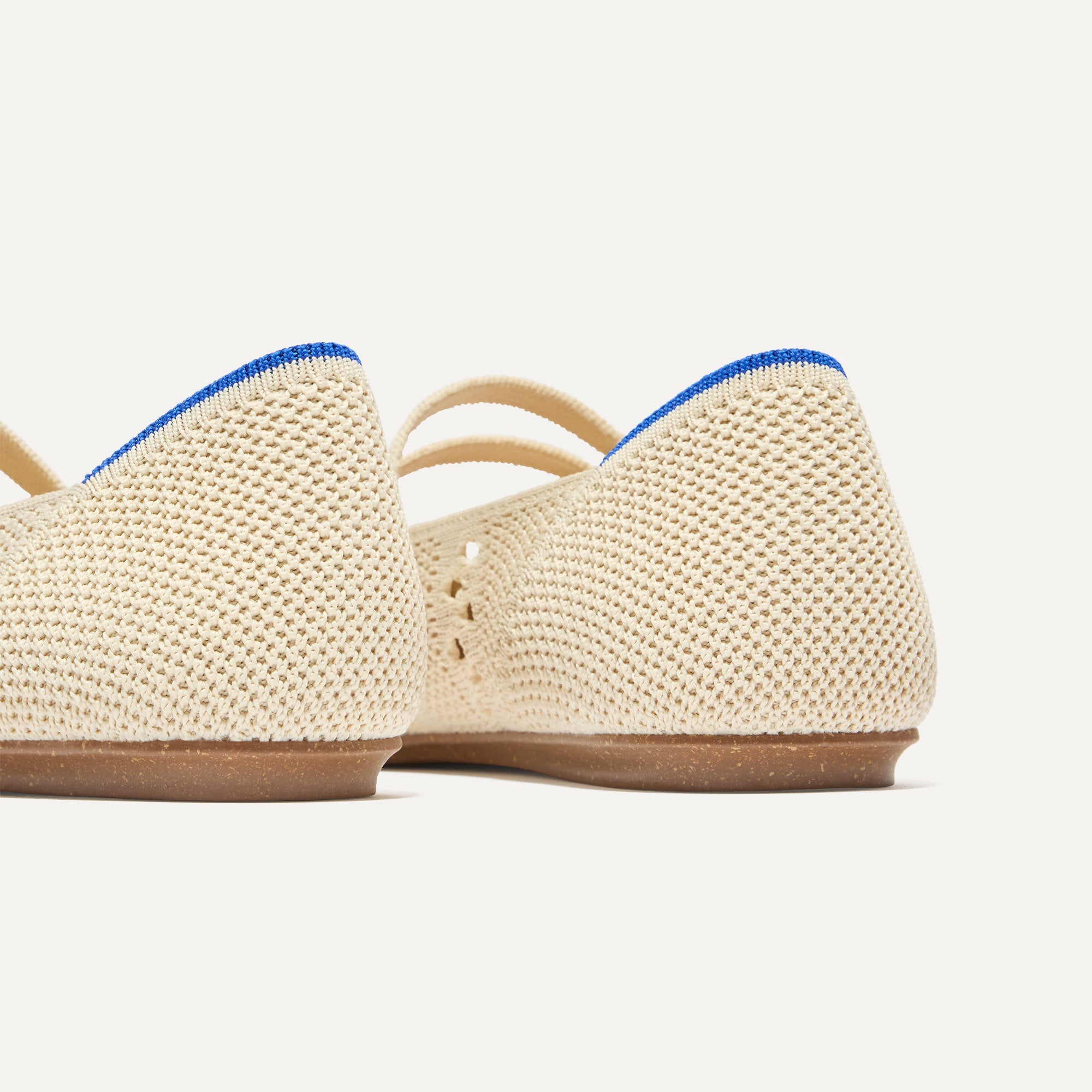 Elegant Double Buckle Mary Jane Shoes - Soft Powder Crochet Flats for Women | Perfect for Weddings, Parties & Casual Outfits