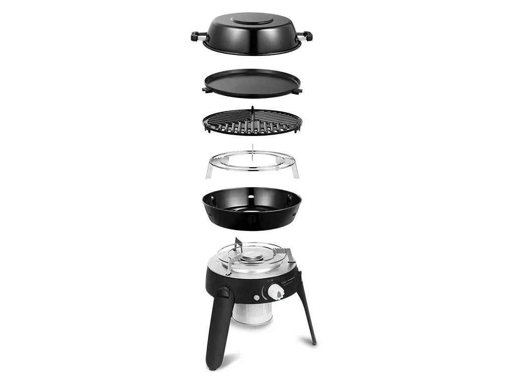 Front Runner Outfitters Safari Chef 30 HP Portable 5-Piece Gas Grill BBQ - Perfect for Camping, Outdoor Cooking & Backyard Barbecues