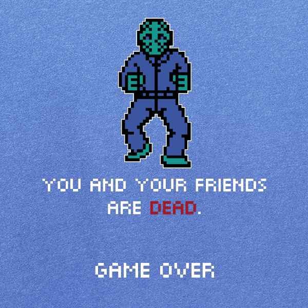 Pop Threads You and Your Friends are Dead Game Over Graphic Tee - Retro Gaming T-Shirt for Men - Casual Wear for Gamers & Friends Hangout