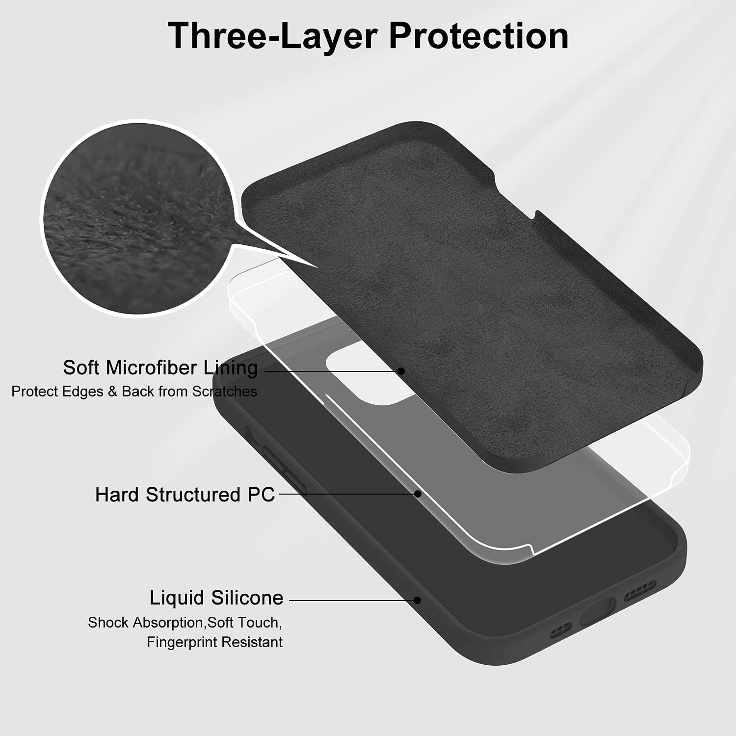 **Premium Shockproof Silicone Case for iPhone 13 Pro Max (6.7