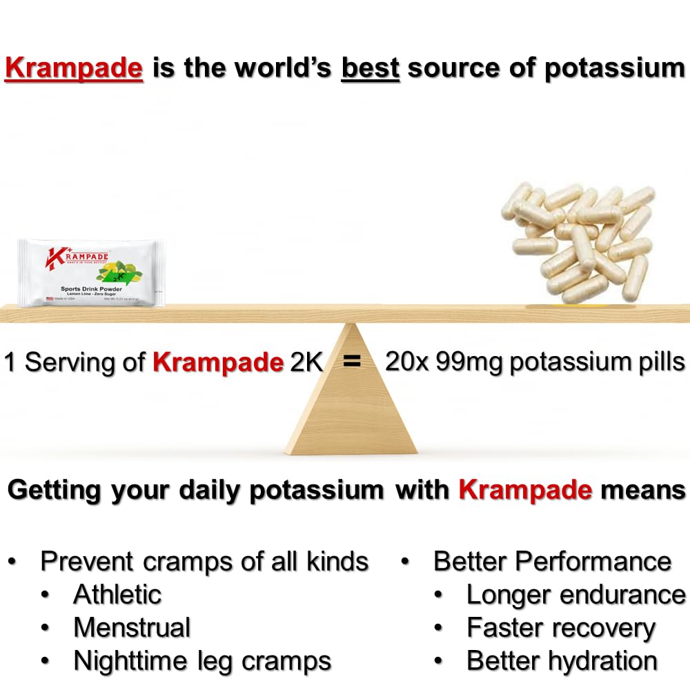 Electrolytes Powder with 2000mg Potassium Supplement | 2X More Potassium Than Coconut Water | Muscle Cramp Relief & Hydration Boost | Perfect for Workout Recovery, Sports & Outdoor Activities
