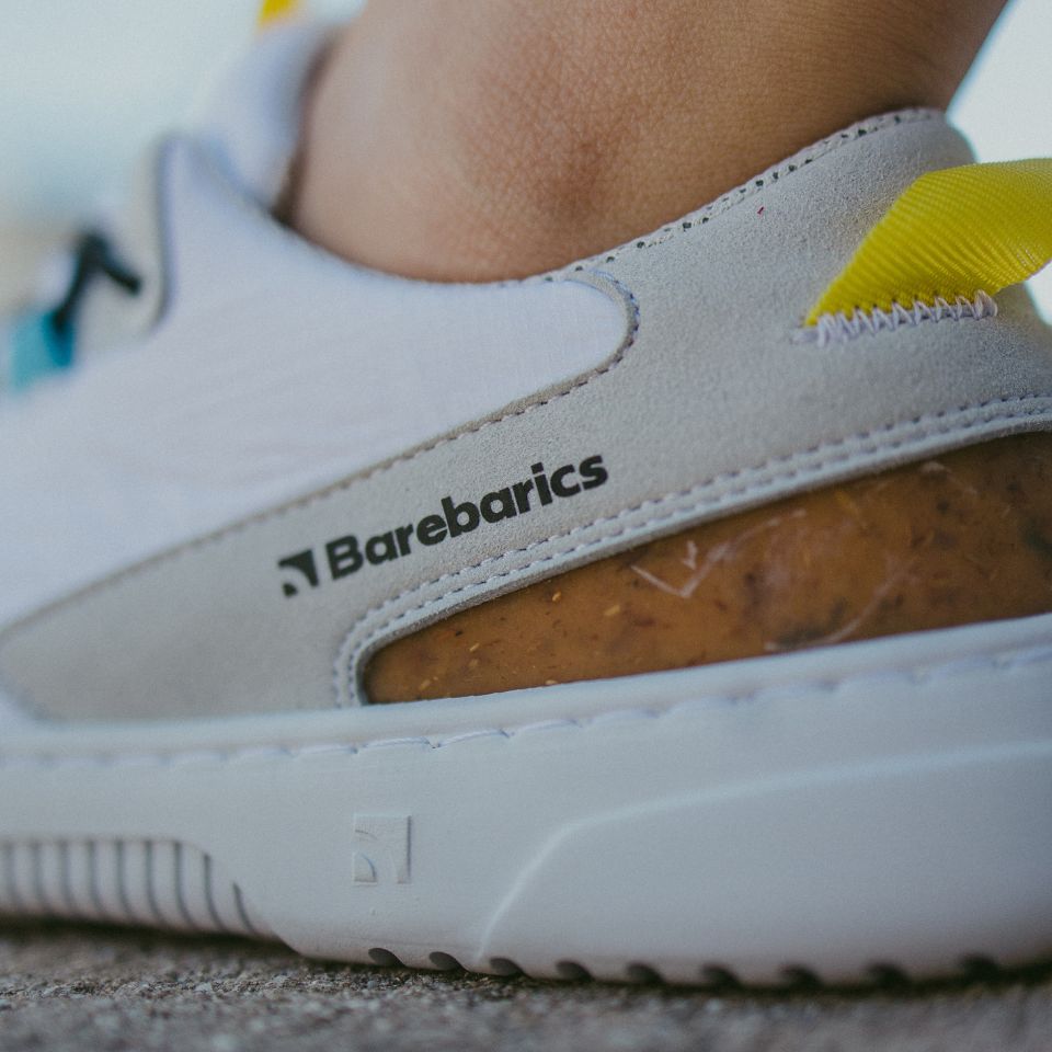 Barefoot Sneakers Barebarics Revive - White & Grey Minimalist Shoes for Men & Women | Lightweight & Flexible for Running, Walking & Gym Workouts