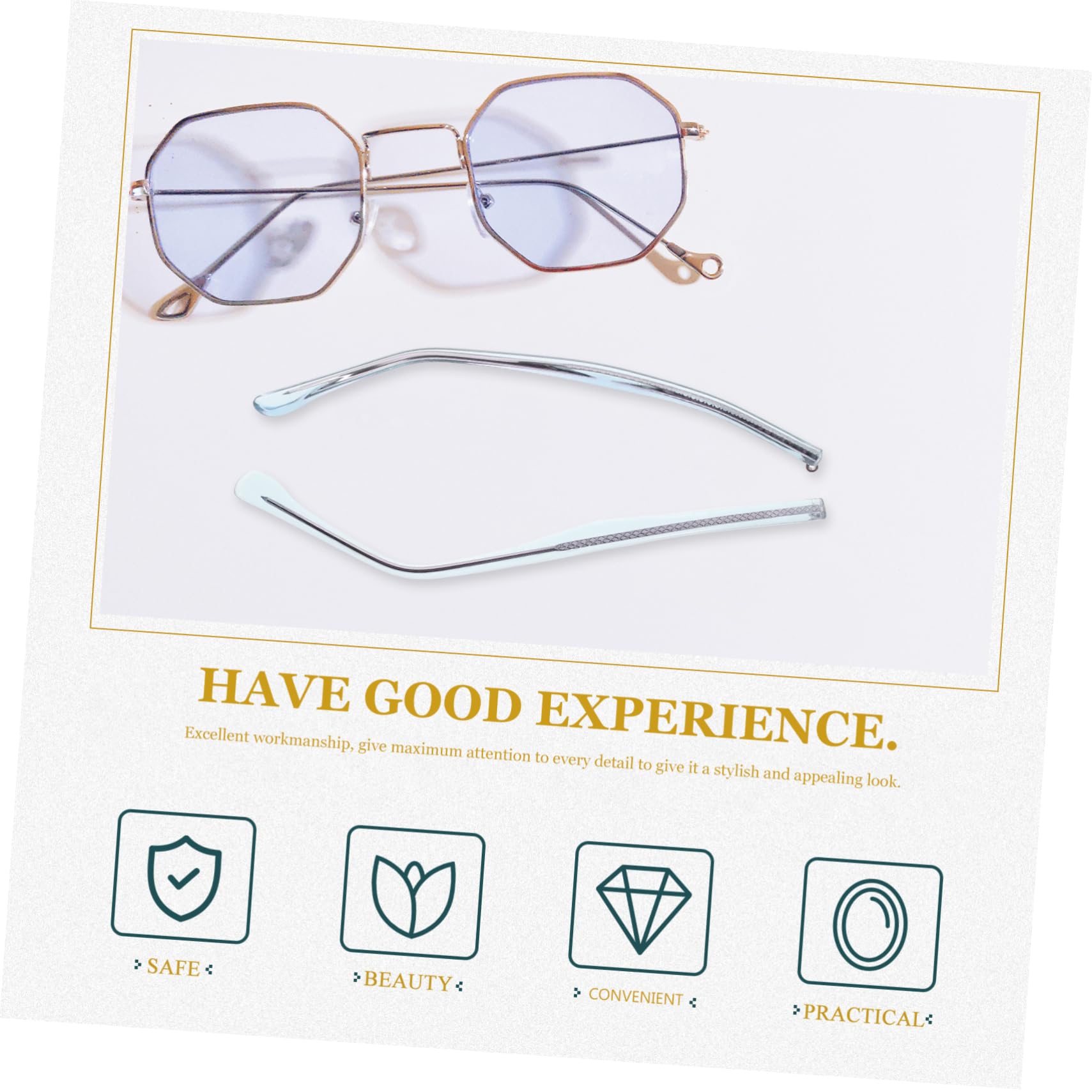 WOFASHPURET Universal Glasses Repair Kit - 1 Pair Metal Replacement Temple Arms & Legs for Eyeglass Frames | Durable Glasses Accessories & Parts | Perfect for Broken Glasses Repair at Home, Office, or Travel