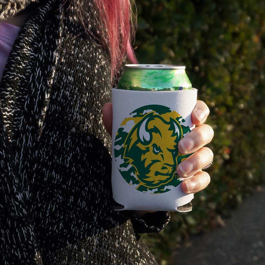 North Dakota State Camo Can Cooler - Insulated Collapsible Drink Sleeve for Beer & Soda - Perfect for Tailgating, Camping & Outdoor Adventures