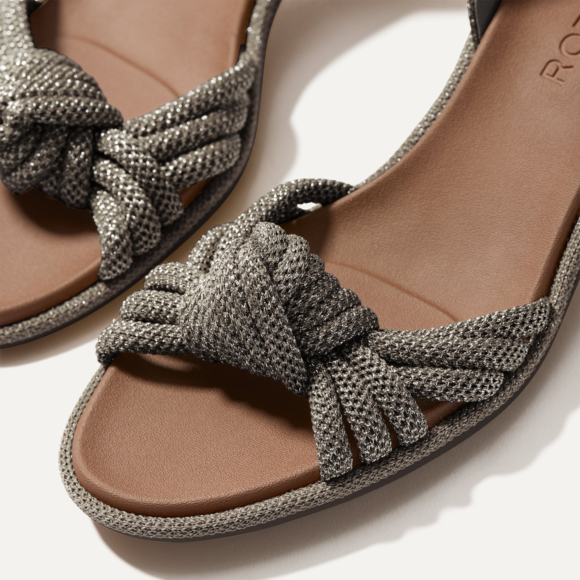 Silver Knot Sandals for Women - Comfortable & Stylish Summer Beach Wedding Shoes | Perfect for Outdoor Events, Vacations, and Casual Wear