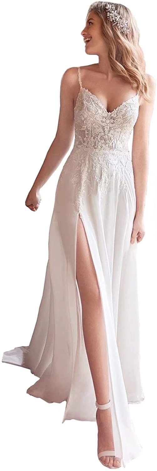 Elegant Women's Lace Wedding Dresses 2023 | Beach Bridal Gowns for Bride | Perfect for Outdoor, Destination & Beach Weddings