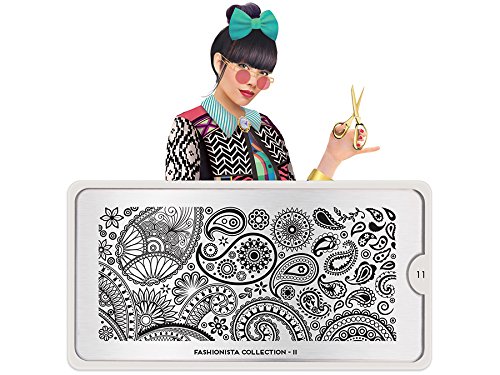 MoYou Fashionista 11 Nail Art Stamping Plate - Professional Nail Stamping Kit for Salon & DIY Manicures - Perfect for Home Nail Art, Parties & Gift Giving