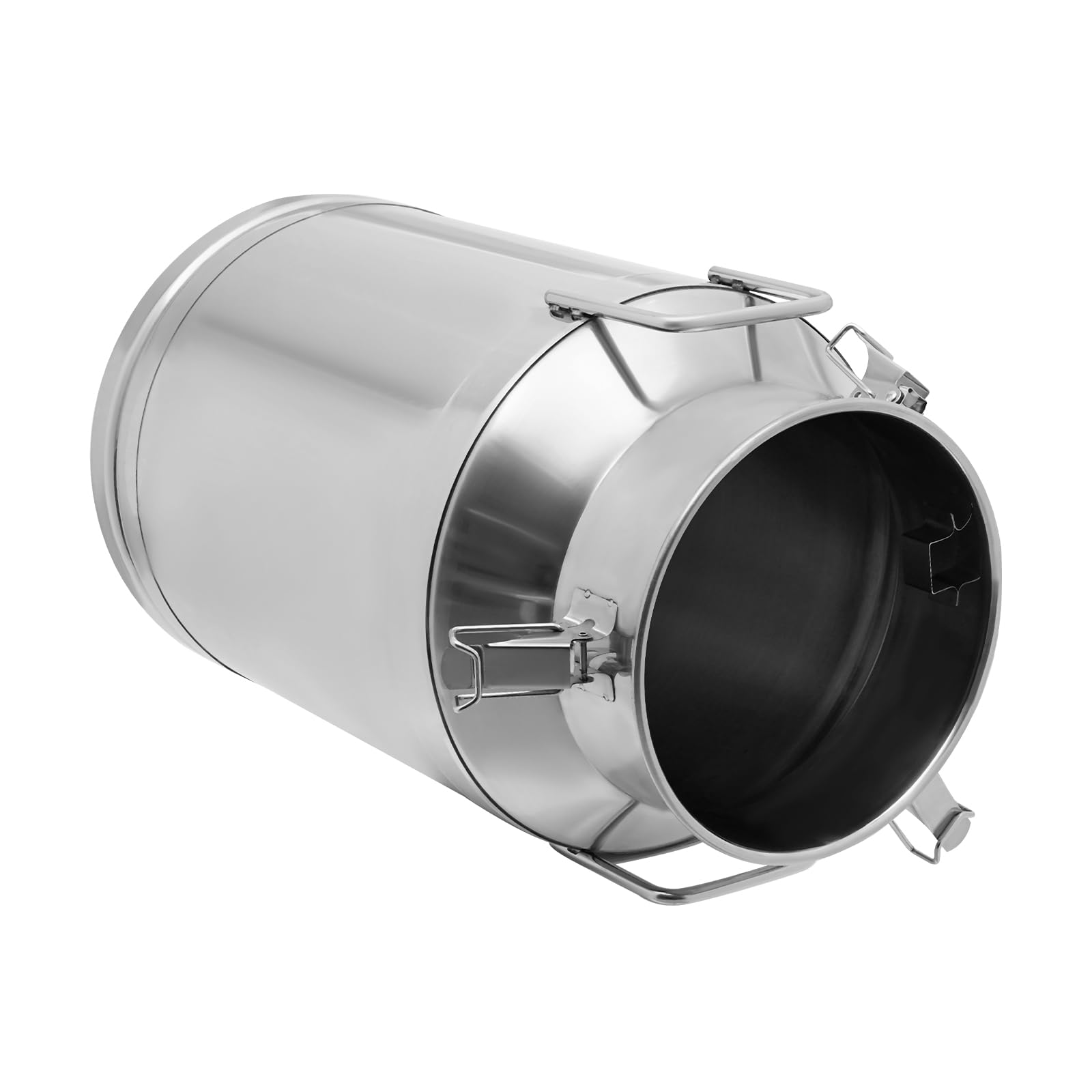 40L/10.57Gal Stainless Steel Milk Can with Faucet & Lid - Food Grade Liquid Storage Container for Milk, Wine, Oil & Grains - Durable Transport Jug with 2 Handles - Perfect for Farm, Brewery, Restaurant & Home Use