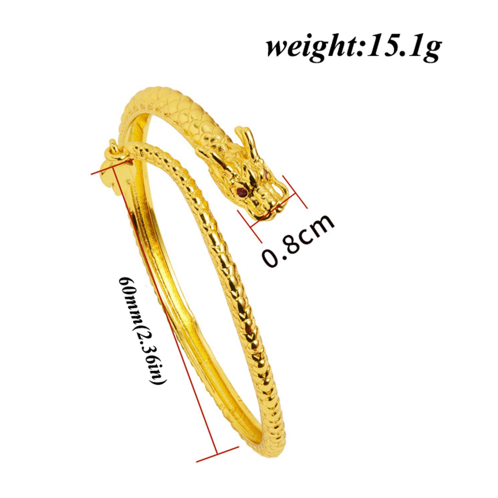 18K Gold Plated Dragon Arm Cuff Bracelet for Women - Elegant Open Bangle for Parties, Weddings & Special Occasions