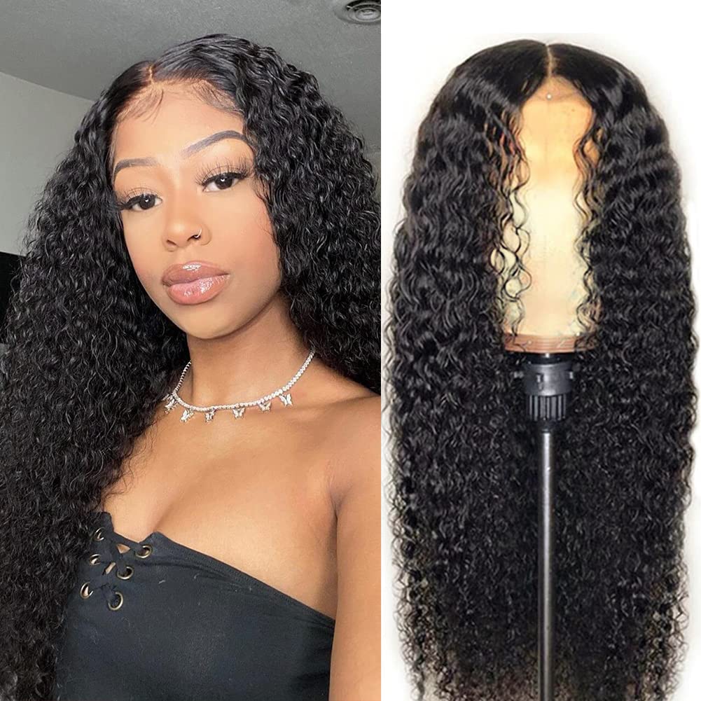 Eooma 18 Inch HD Transparent Lace Front Wig - 180% Density Brazilian Curly Human Hair with Baby Hair | Natural Black Color Lace Closure Wig for Black Women | Perfect for Daily Wear, Special Occasions & Protective Styling