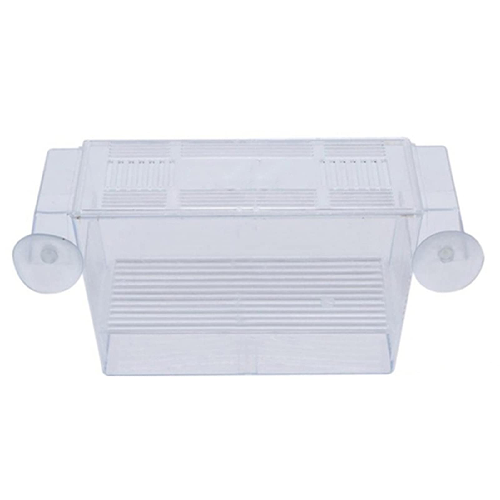 NUZYZ Transparent Fish Breeding Box - Double Compartment Aquarium Breeder Tank for Guppies, Livebearers & Small Fish - Ideal for Breeding, Rearing & Isolating Fish in Home Aquariums