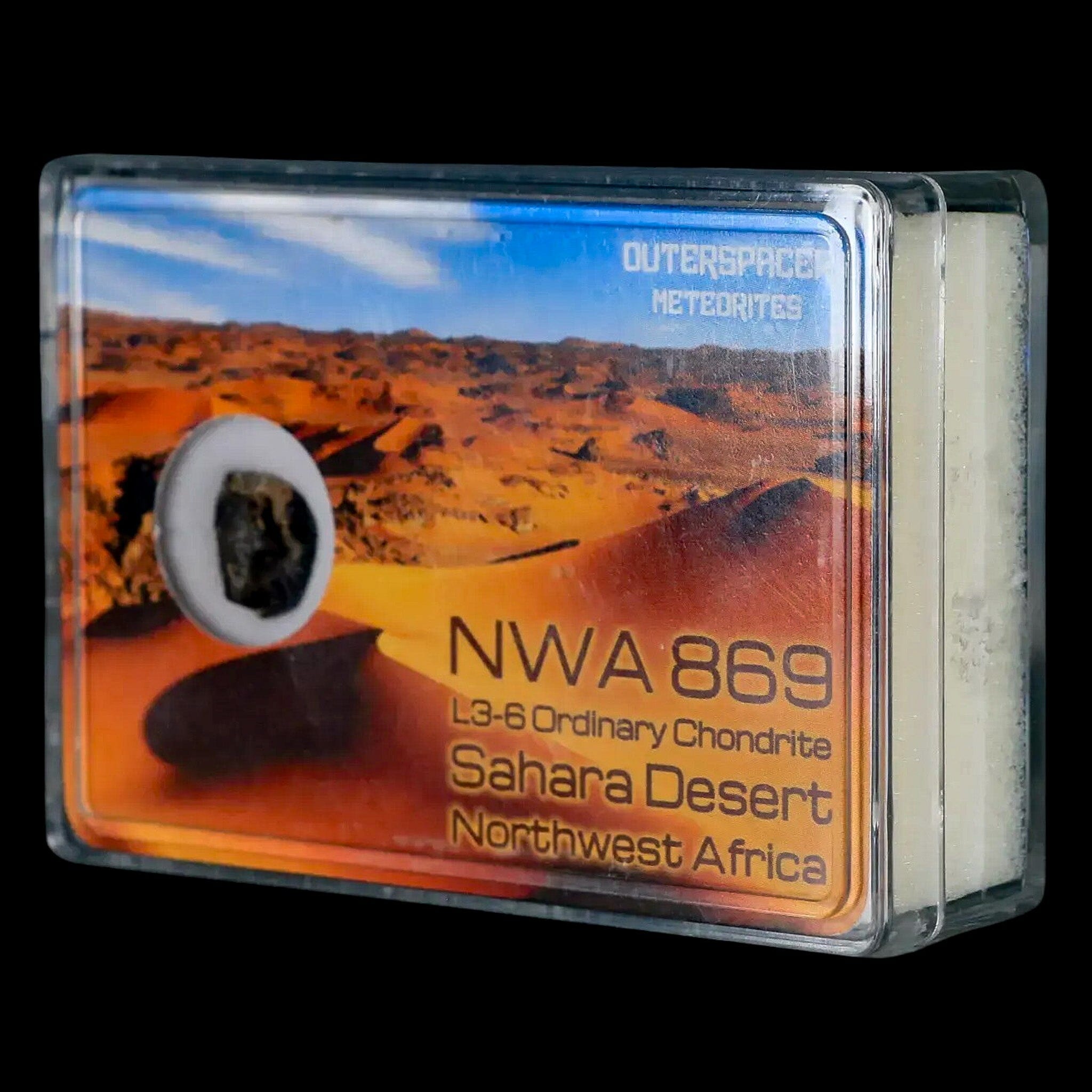 NWA 869 Meteorite from Sahara Desert - Authentic L3-6 Chondrite Space Rock (1.23g) - Perfect for Science Display, Education & Space Collectors