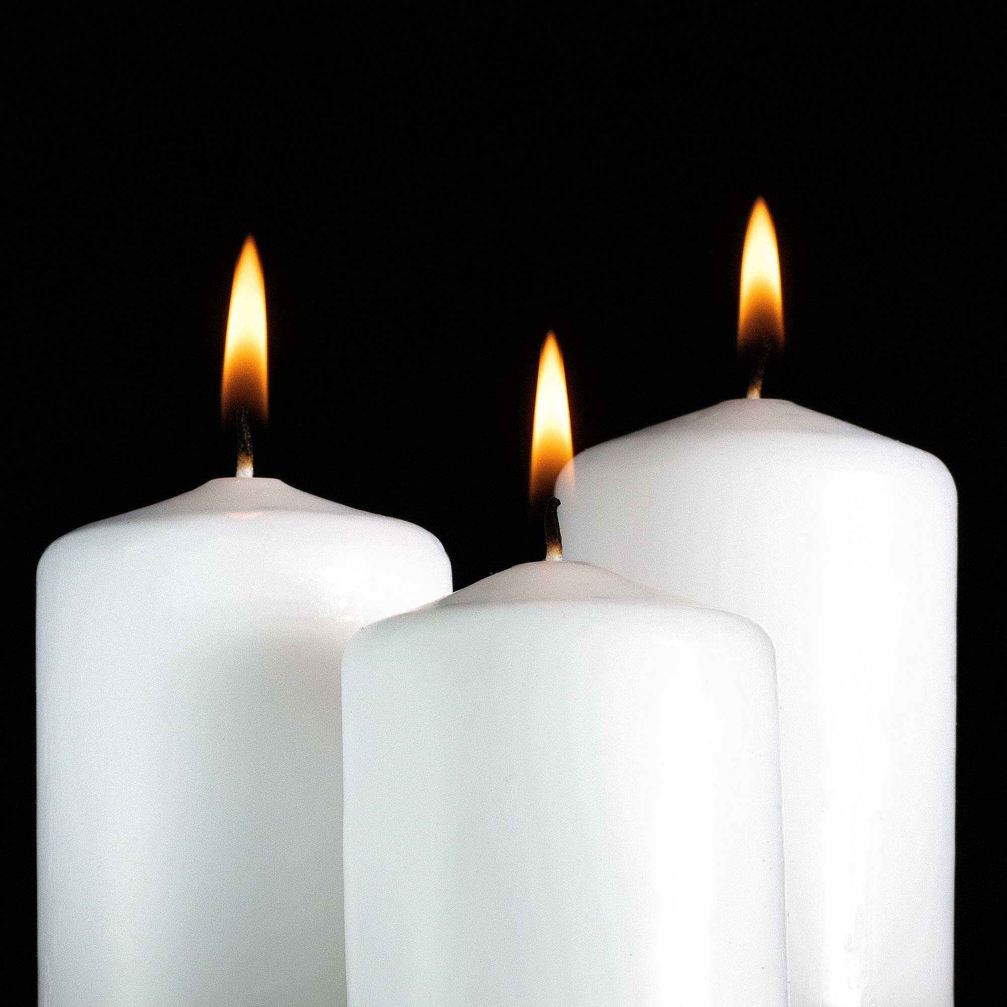 SPAAS White Pillar Candles 4 Pack - 2x3 Inch Unscented Decorative Candles for Lanterns, Home Decor, Weddings, Fireplace & Table Centerpieces | Perfect for Romantic Dinners, Holiday Decorations & Cozy Ambiance