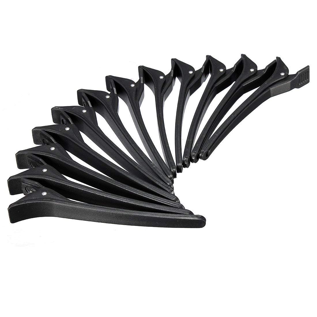Professional UD Salon Hair Sectioning Clips for Women - 12PCS Black Hairdressing Clips for Styling, Cutting & Coloring | Perfect for Salons, Home Use & DIY Hairstyles