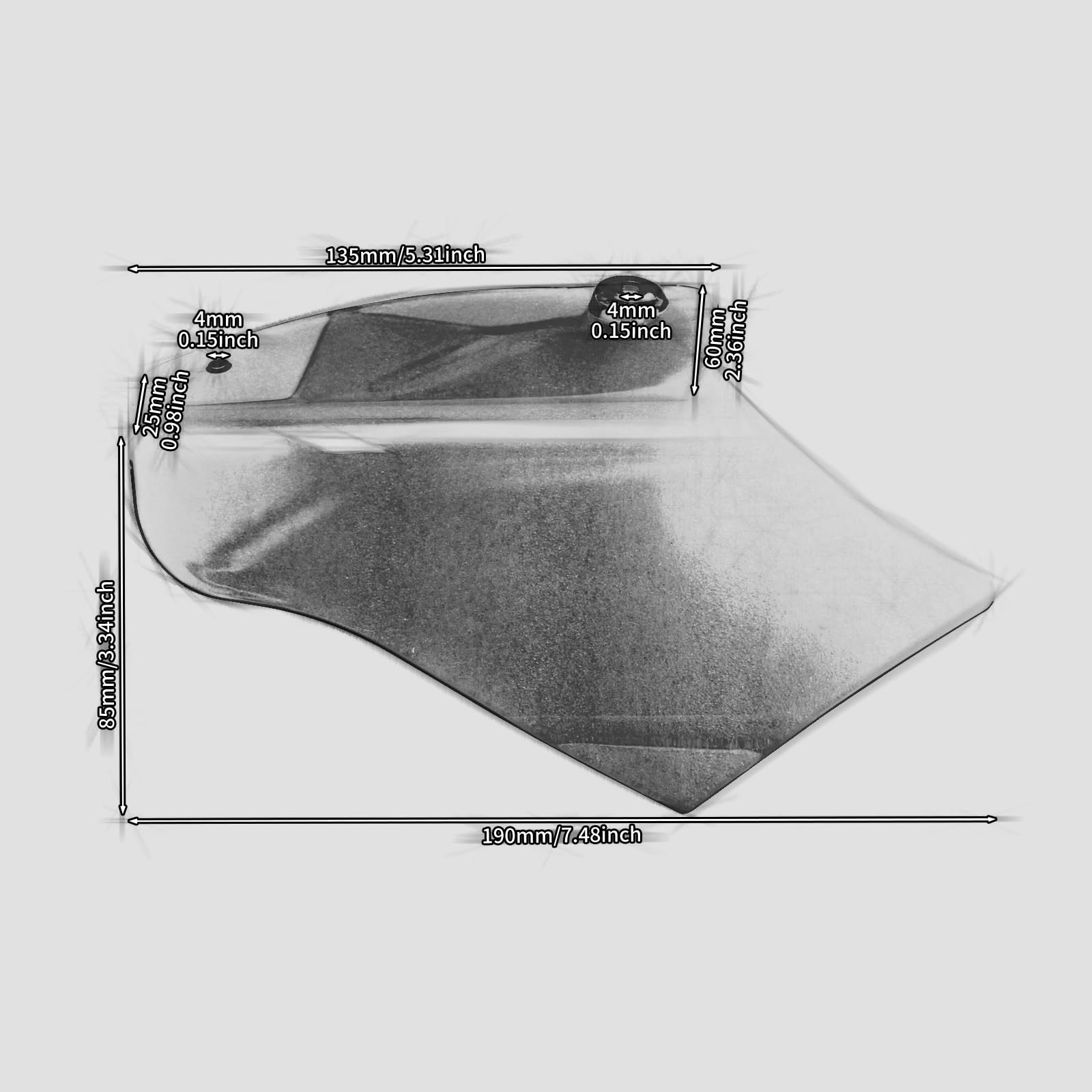 Harley Softail FLS FXS Motorcycle Air Deflector (2000-2017) - Smoke Reflective Saddle Shields & Heat Deflector for Wind Protection | Perfect for Long Rides & Hot Weather Commuting