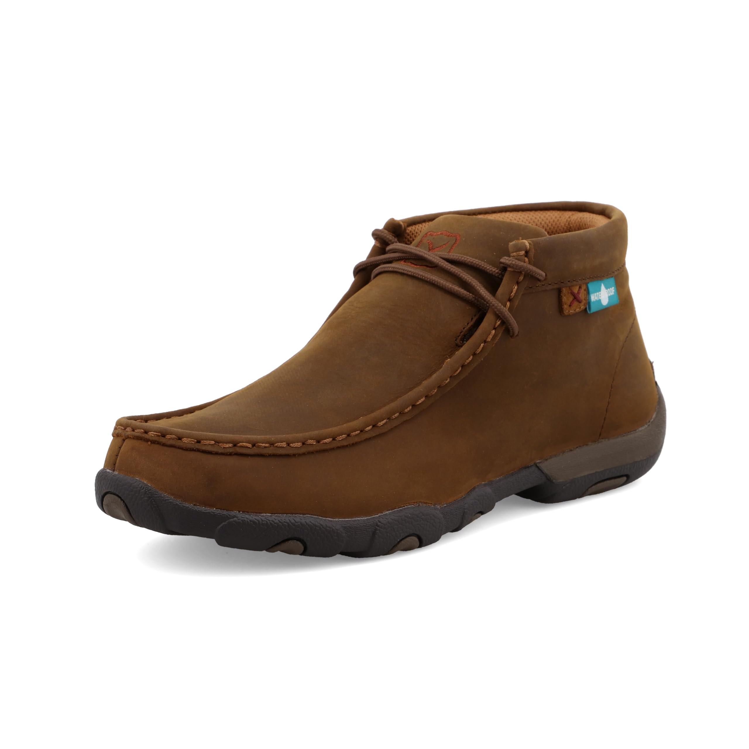 Twisted X Women's Comfortable Boat Shoe Driving Moc - Slip-Resistant Moc Toe Loafers for Casual Wear, Boating & Outdoor Activities