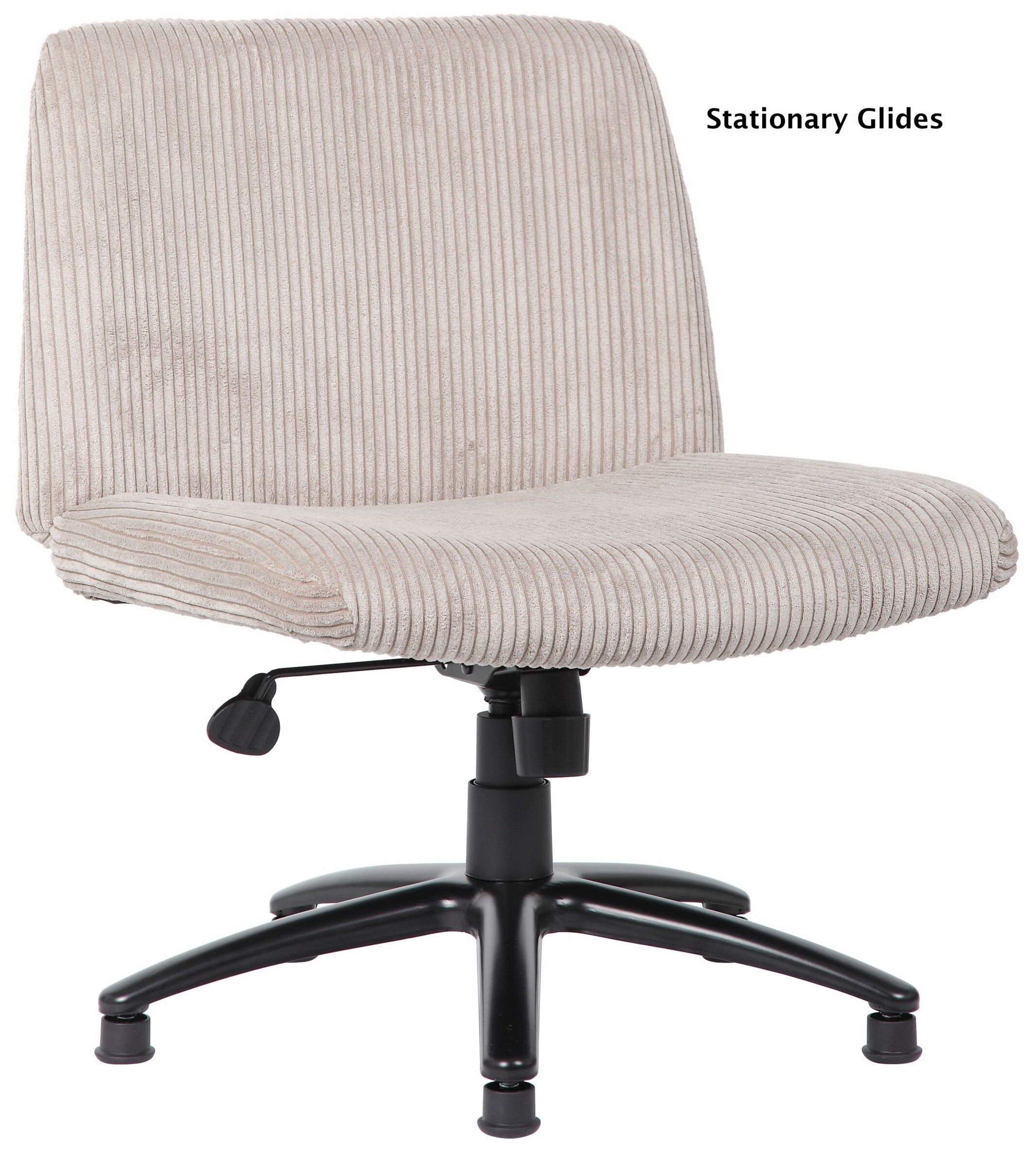 Boss Extra Wide Criss Cross Chair in Beige [B555 LBG] - Comfortable Oversized Lounge Chair for Living Room, Bedroom, or Office - Perfect for Relaxing and Reading