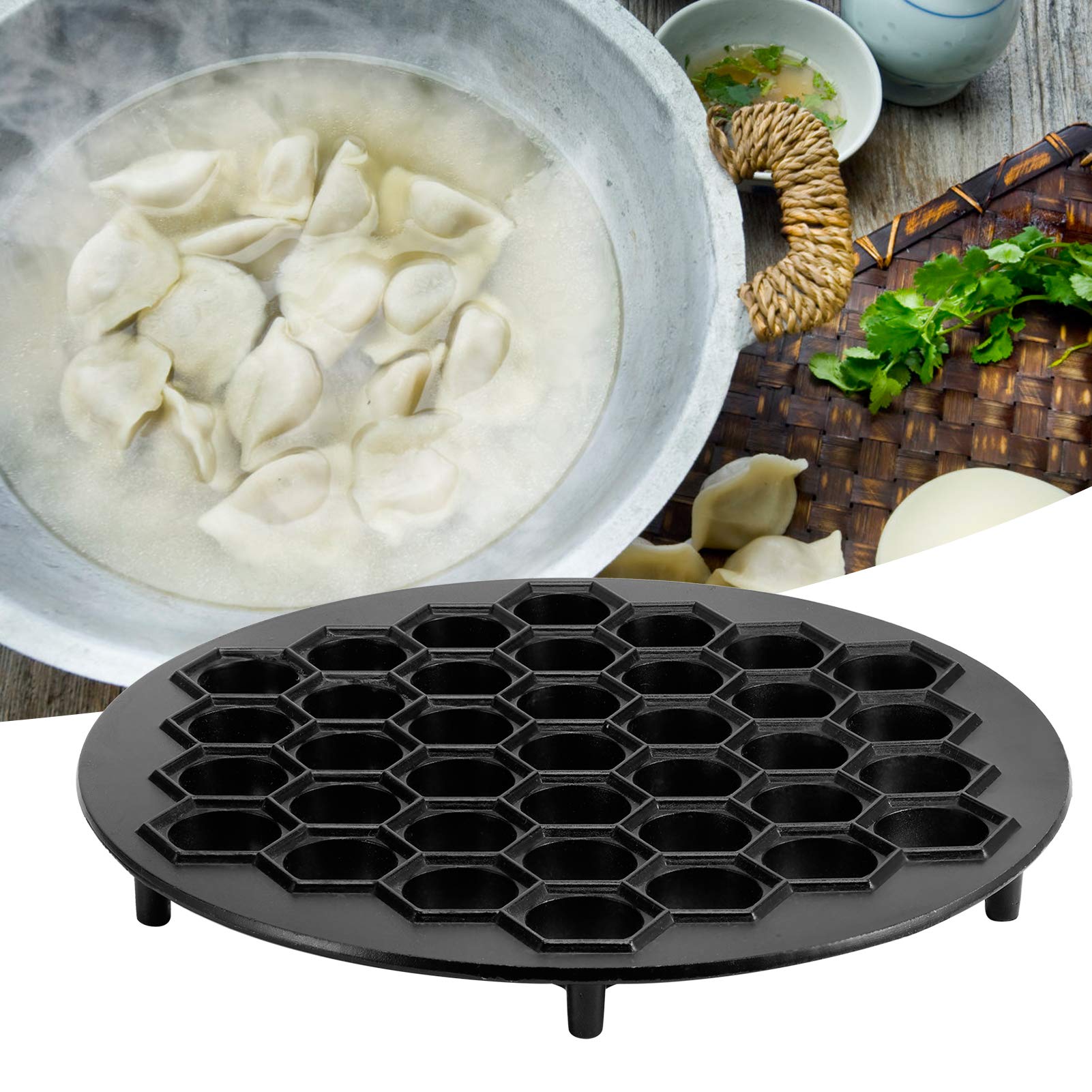 37-Hole Ravioli Maker Dumpling Mold - Aluminum Alloy Pelmeni Maker for Homemade Pasta, Dumplings & Baking | Perfect for Home Kitchen, Italian Cooking & Family Meal Prep