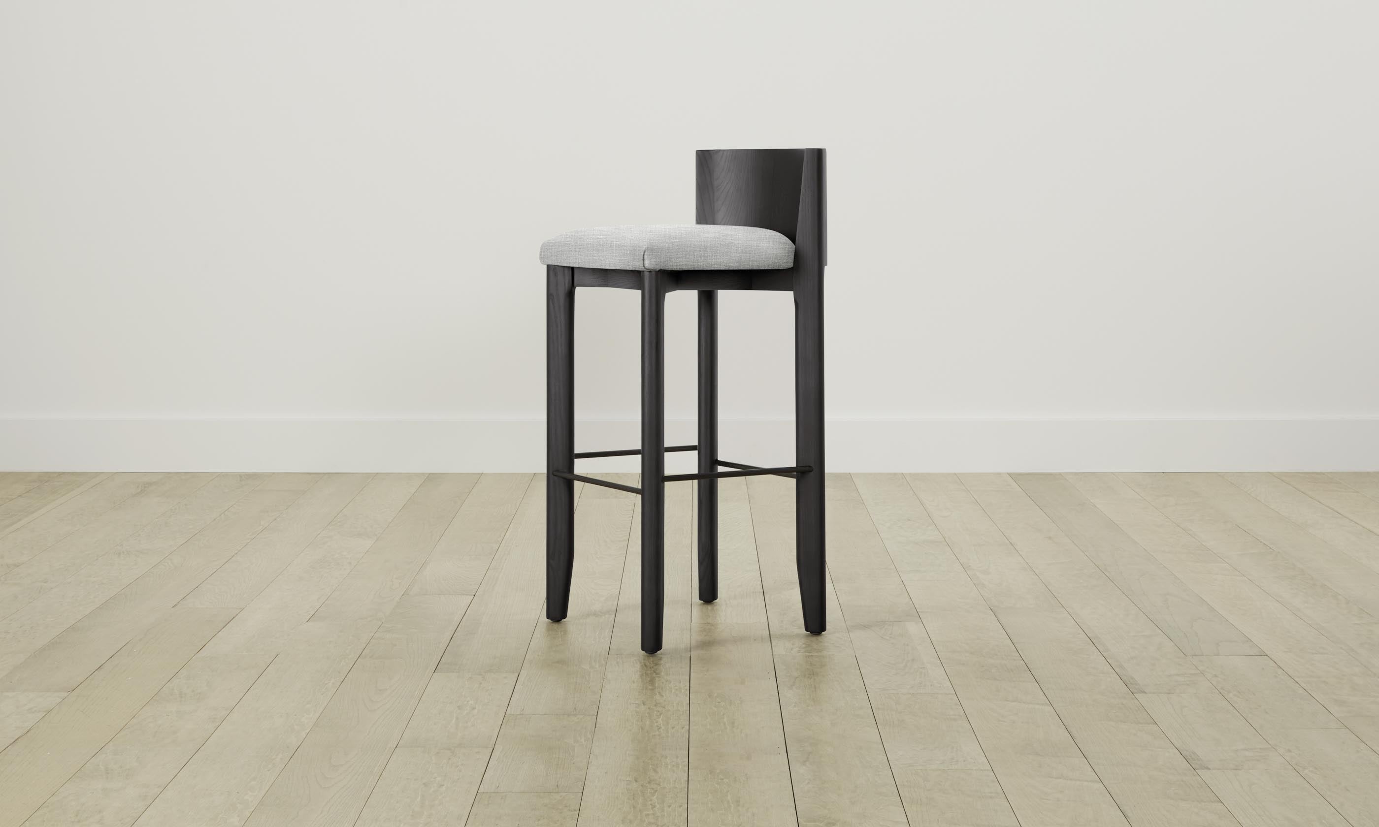 Premium The Delancey Bar & Counter Stool - Textured Tweed Upholstery in Dove Gray - Perfect for Kitchen Islands, Breakfast Bars & Modern Dining Areas