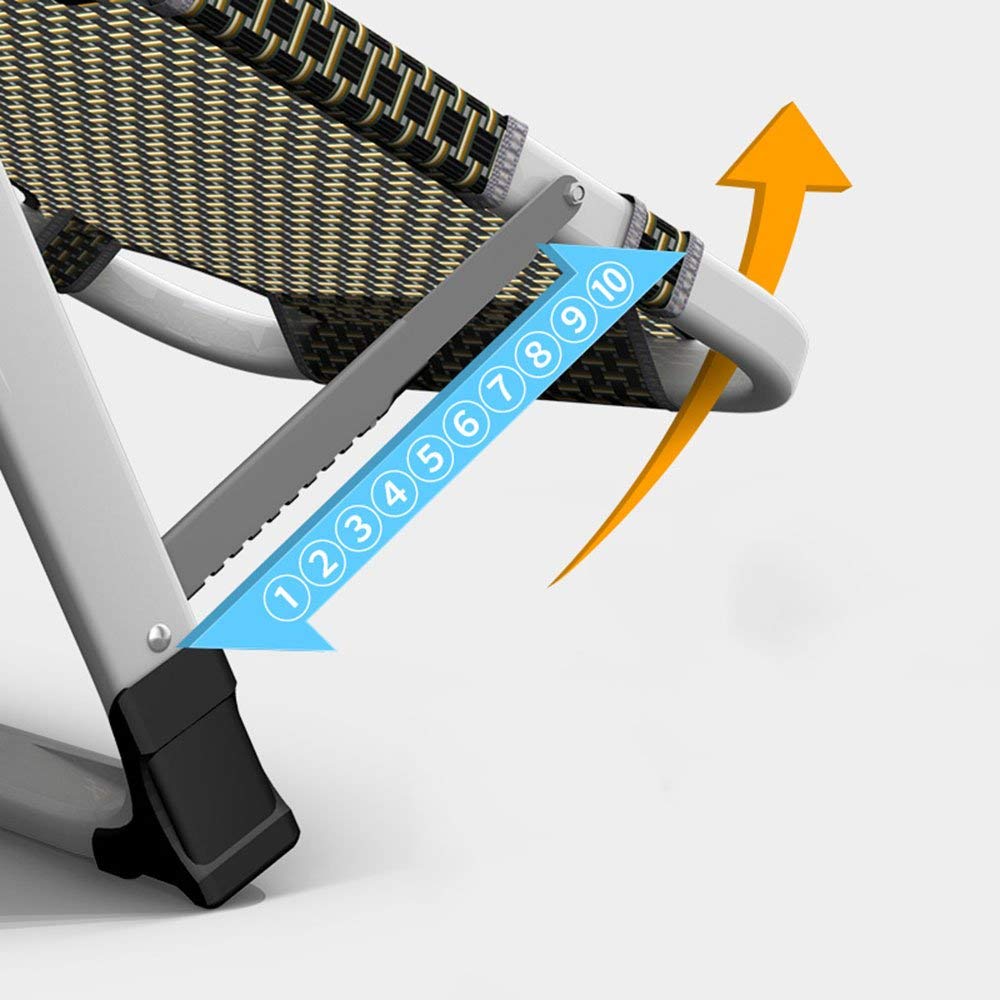 Adjustable Reclining Folding Chair - Ergonomic Office Nap Chair with 15-Position Lumbar Support, Multi-Functional Lazy Chair for Indoor/Outdoor Use - Perfect for Home Office, Balcony, Garden & Leisure Spaces