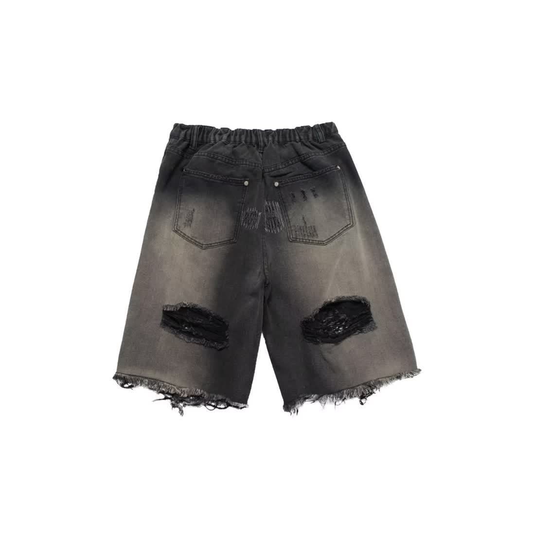Women's Y2K Distressed Ripped Baggy Denim Shorts - Knee Length Wide Leg Bermuda Jean Shorts for Alt Emo Grunge Style | Perfect for Summer Outfits, Music Festivals & Streetwear Fashion