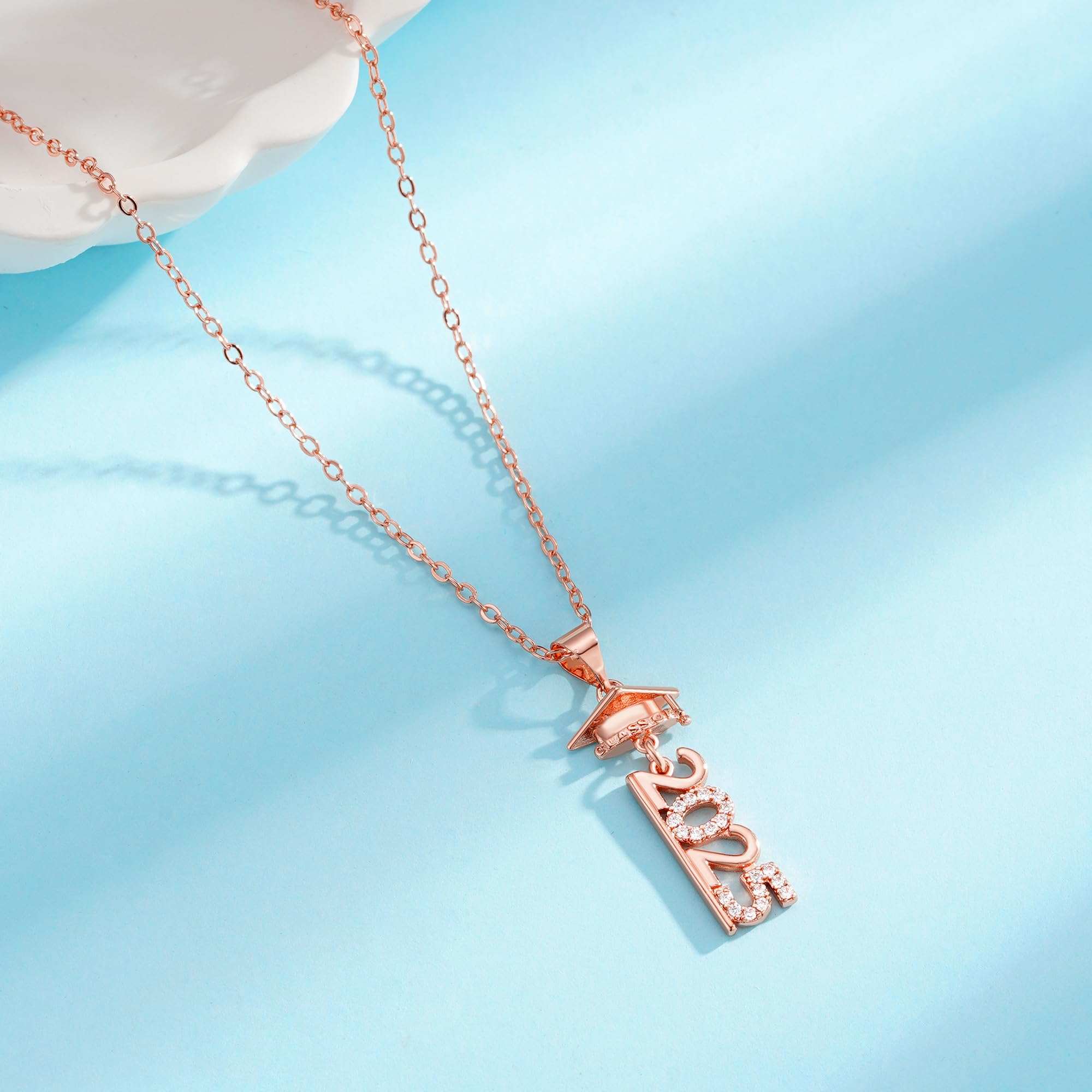 Yesteel Class of 2025 Graduation Necklace for Women - Best Friend Gift for High School & College Graduates - Elegant Jewelry for Commencement Ceremony & Special Occasions