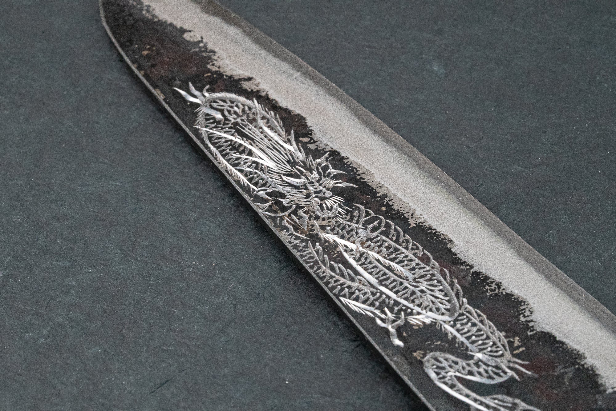 Sakai Takayuki Michiko Kubota Engraved Aogami Super Gyuto Japanese Chef Knife 240mm - Dragon Design - High Carbon Steel Blade for Professional Chefs & Home Cooking - Perfect for Slicing, Dicing & Meat Preparation