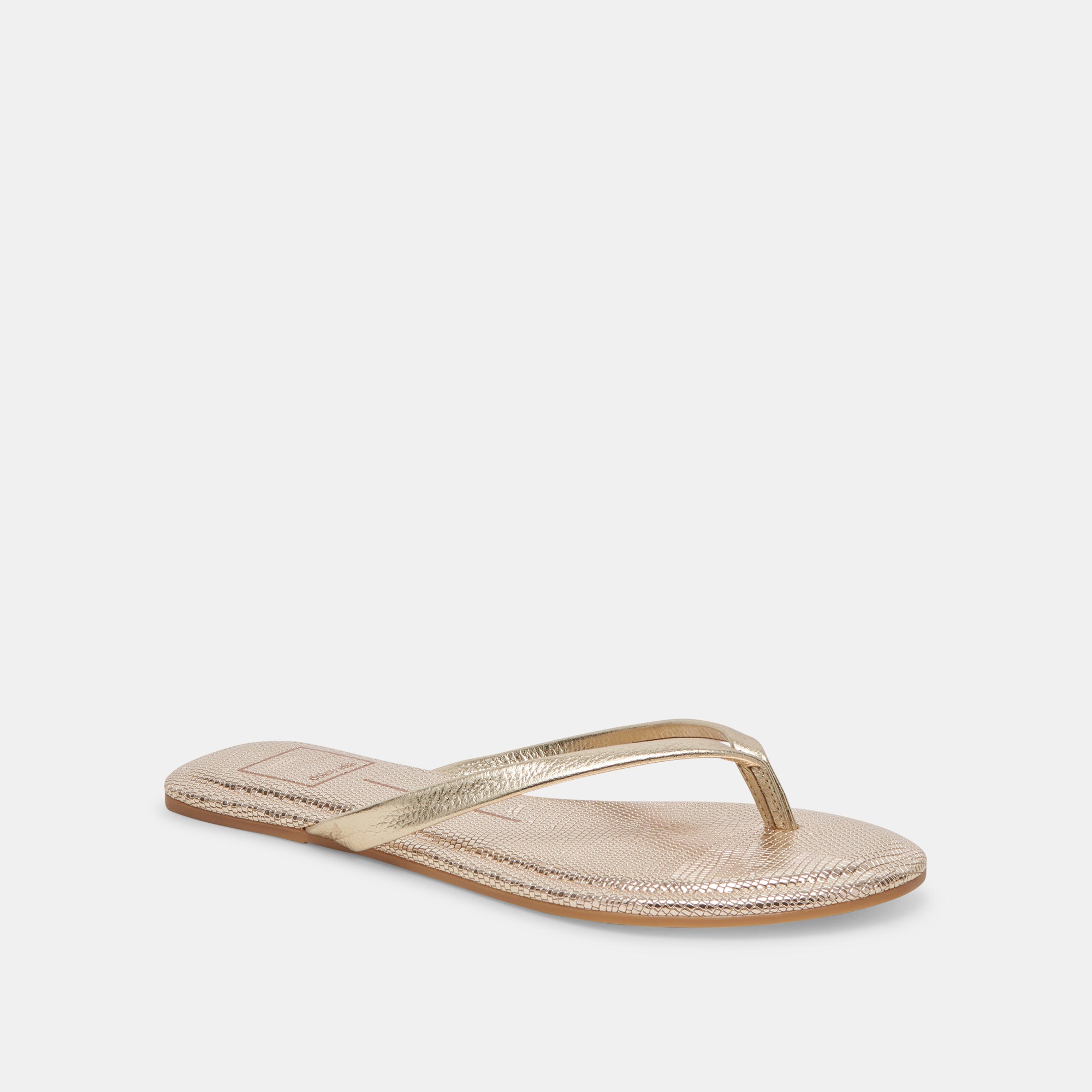 LAYNEY Women's Light Gold Metallic Leather Sandals - Comfortable & Stylish for Summer, Beach, and Casual Outings