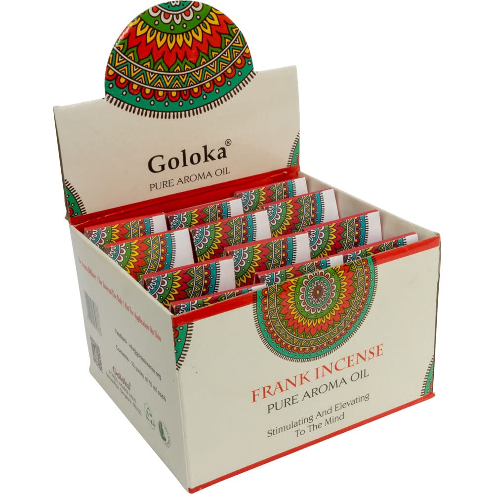 Goloka Pure Aromatherapy Essential Oil - 100% Natural Frankincense Oil for Diffusers, Humidifiers & Massage | Relaxation, Stress Relief & Home Spa Use