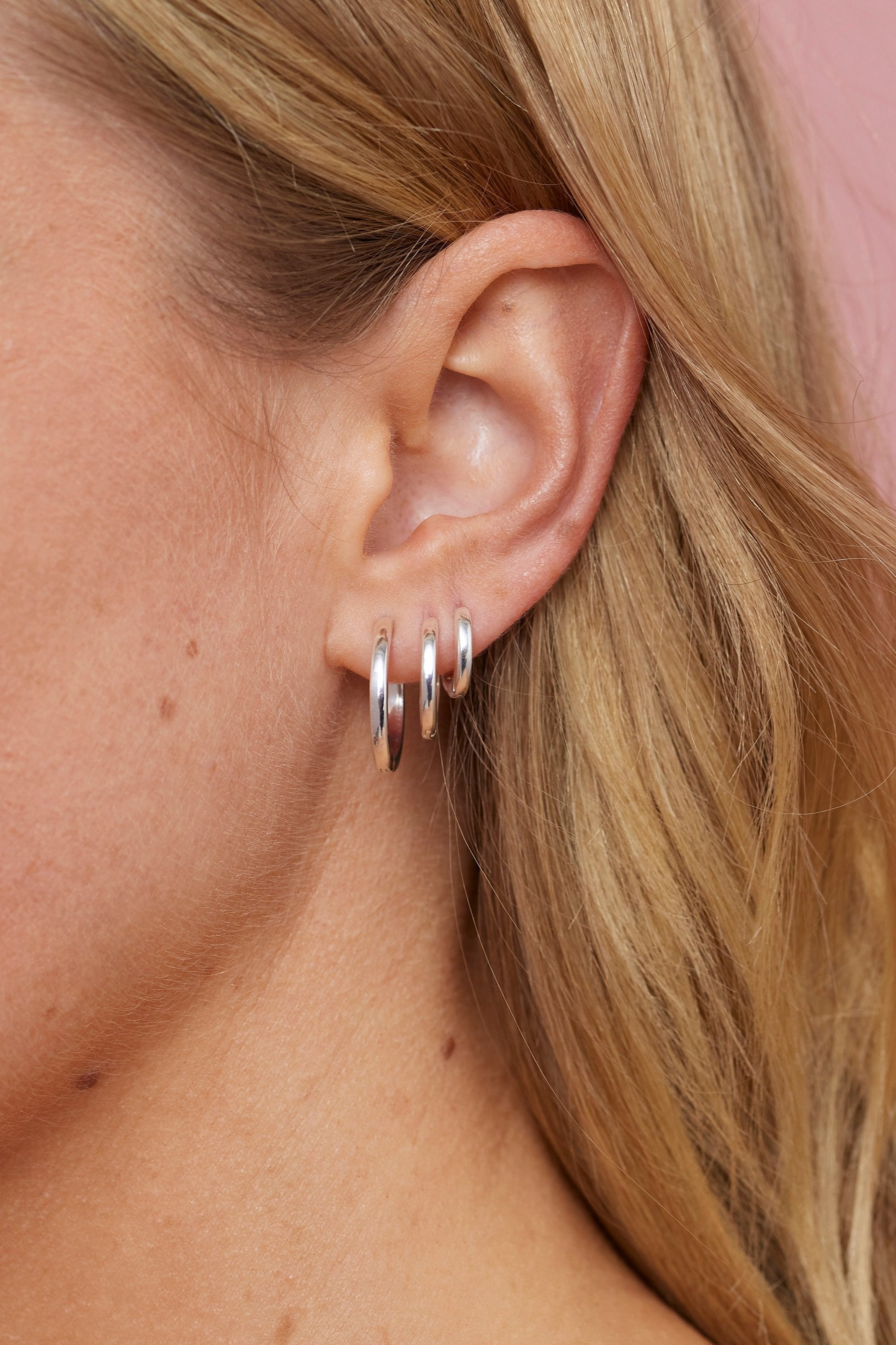 Polished Silver Huggie Earrings for Women - Small Hoop Earrings for Everyday Wear | Perfect for Casual, Office & Date Night Outfits