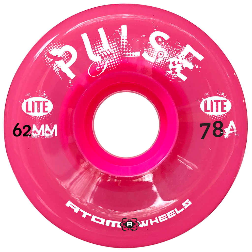Atom Pulse Lite Wheels 62mm 78a - 4 Pack Premium Longboard Skateboard Wheels for Smooth Cruising & Carving - Perfect for Commuting, Downhill & Street Skating