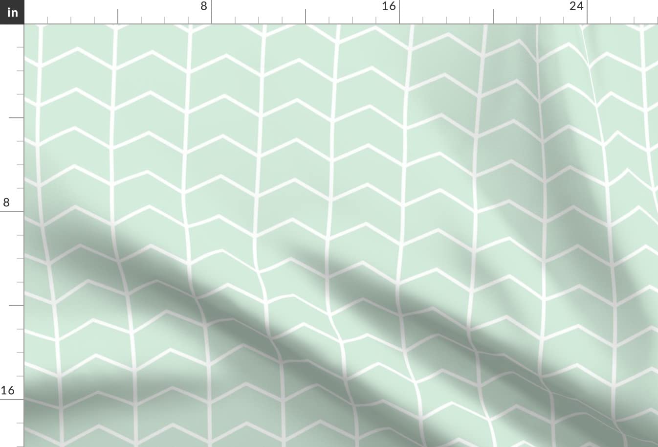 Trendy Chevron Mint Northern Lights Green Arrow Printed Minky Fabric Fat Quarter - Soft Plush Fabric for Sewing Baby Blankets, Quilt Backing & DIY Plush Toys - Perfect for Nursery Decor & Handmade Gifts