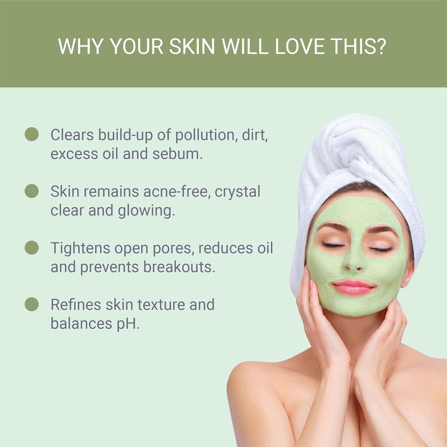 Activs Crystal Clear Green Tea Face Mask - Detox & Oil Control for Oily, Combination & Acne-Prone Skin | Salicylic Acid Deep Pore Cleanser | Halal Certified Vegan Skincare | Perfect for Daily Use & Spa Nights